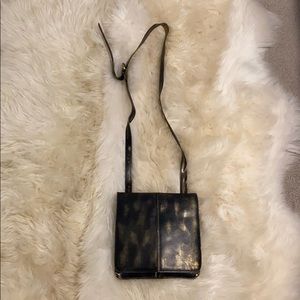 Patricia Nash Black and Gold Crossbody Bag